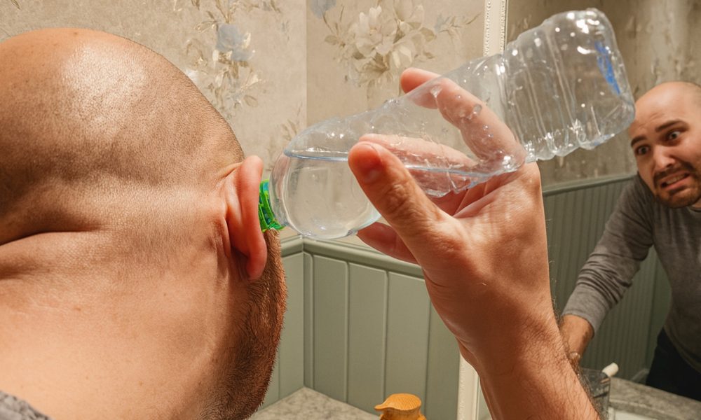 Man exhausted from lack of sleep