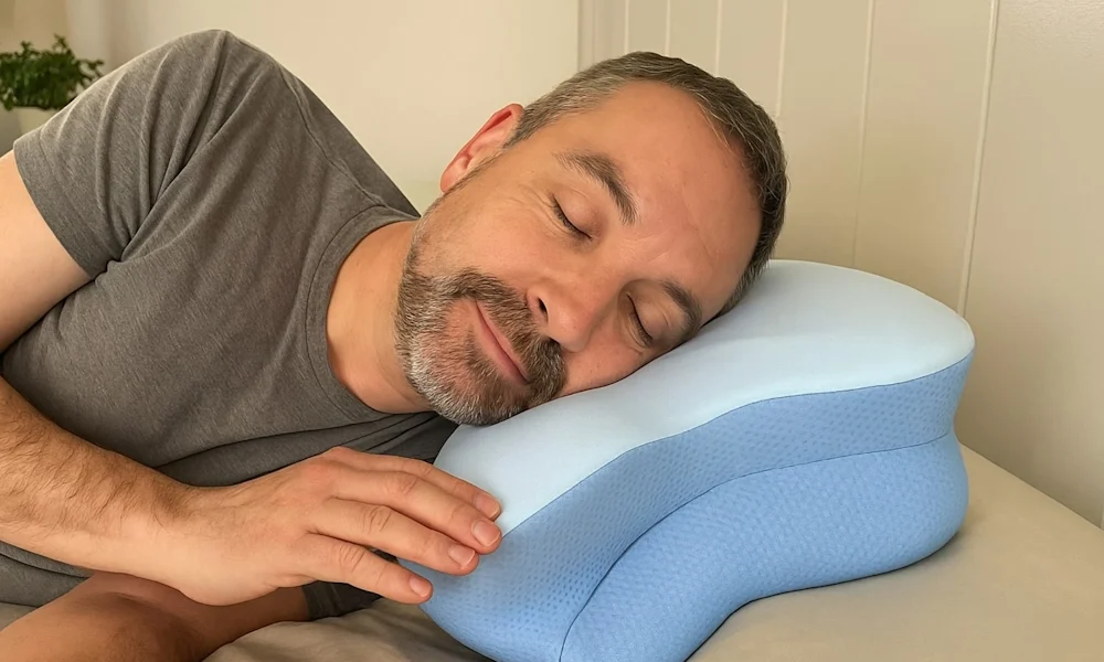 Derila Ergo pillow in use